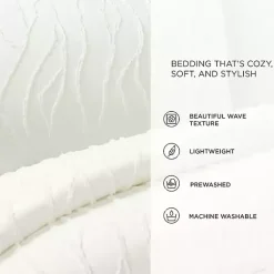 Kirklands Home Jacquard Wave 3-pc. King Comforter Set White Best