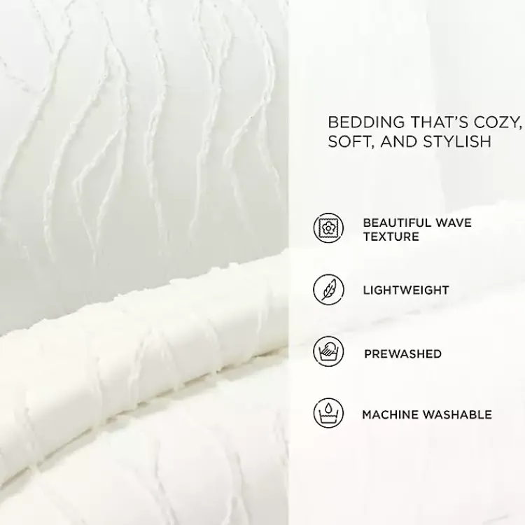 Kirklands Home Jacquard Wave 3-pc. King Comforter Set White Best