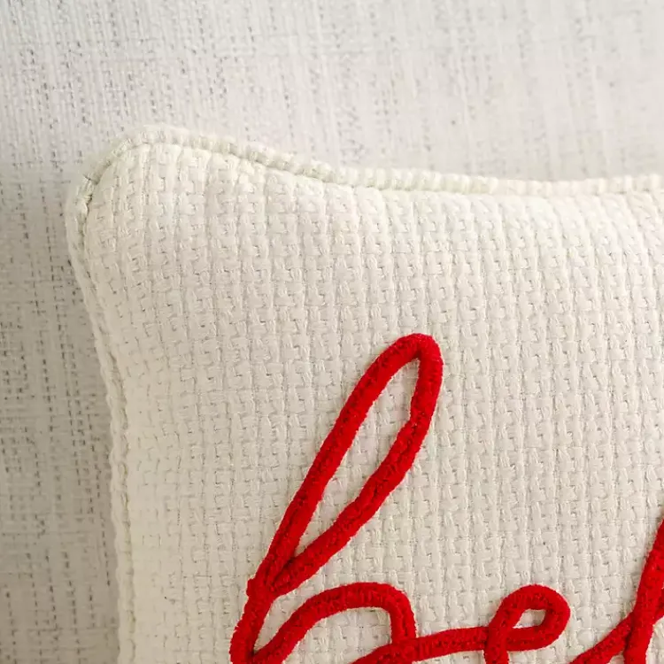 Pillows>Kirklands Home White Knit Believe Lumbar Pillow