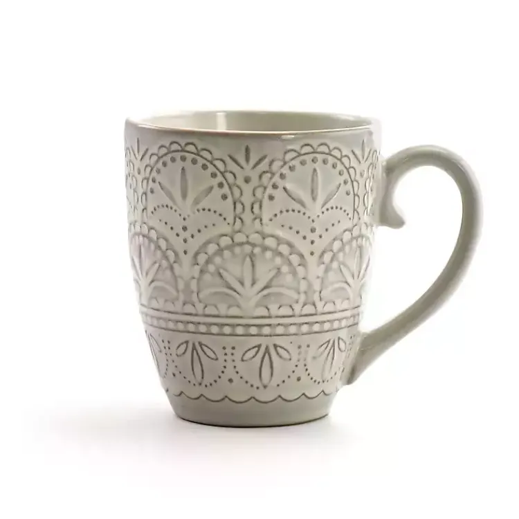 Kirklands Home Lace Embossed 16-pc. Dinnerware Set White Hot