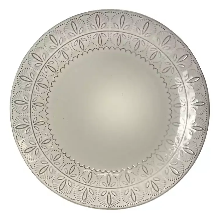 Kirklands Home Lace Embossed 16-pc. Dinnerware Set White Hot