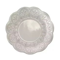 Kirklands Home Lace Embossed 16-pc. Dinnerware Set White Hot