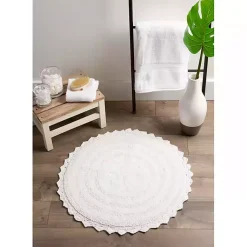 Kirklands Home Large Crochet Round Bath Mat White Online