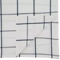 Kirklands Home Large Plaid Long Table Runner, 72 in. White Sale