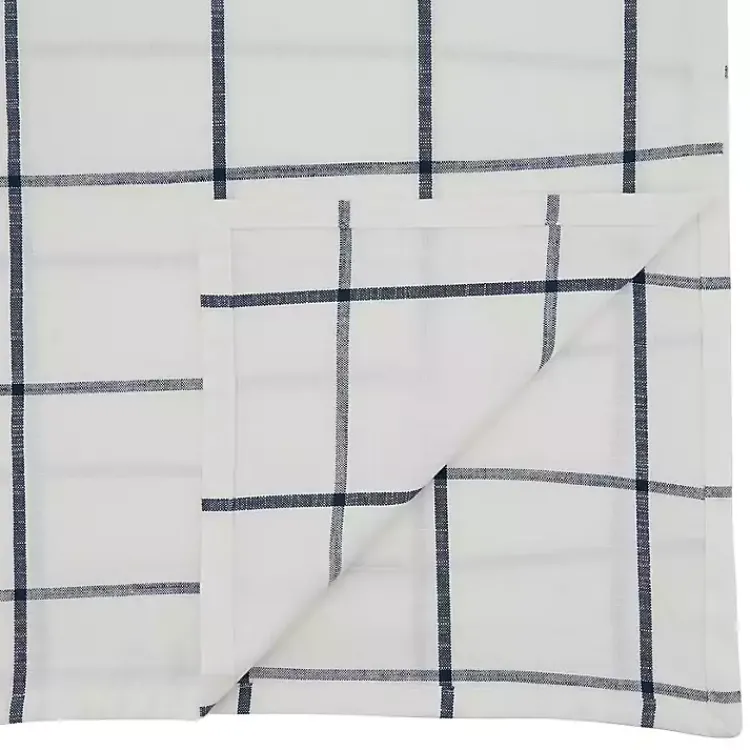Kirklands Home Large Plaid Long Table Runner, 72 in. White Sale