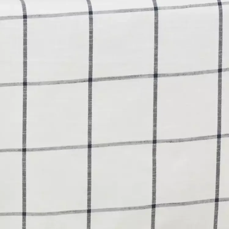 Kirklands Home Large Plaid Long Table Runner, 72 in. White Sale