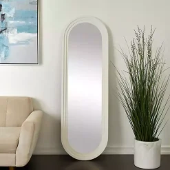 Kirklands Home White Layered Frame Oblong Wall Mirror Discount
