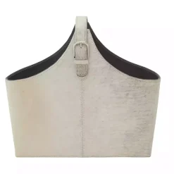 Baskets & Boxes>Kirklands Home Leather Textured Magazine Rack White