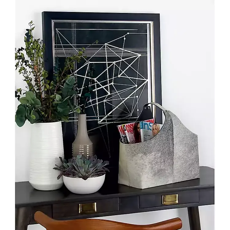 Baskets & Boxes>Kirklands Home Leather Textured Magazine Rack White