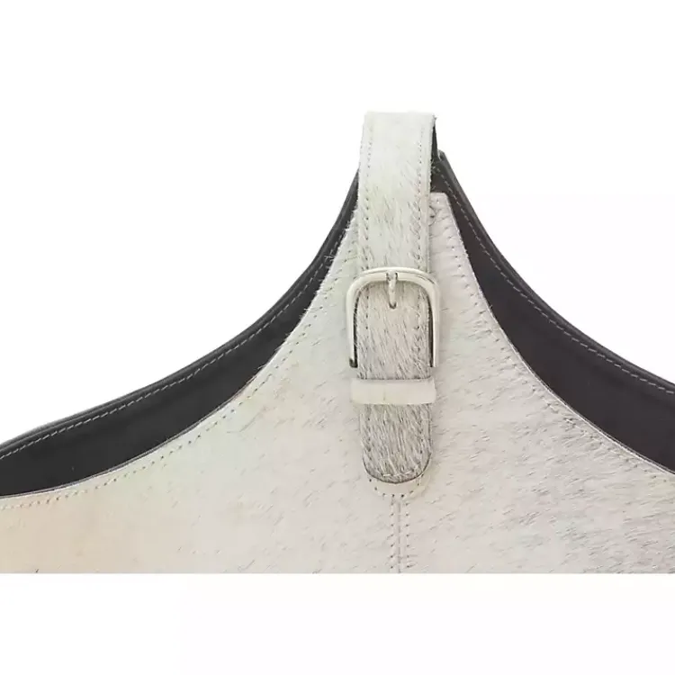 Baskets & Boxes>Kirklands Home Leather Textured Magazine Rack White