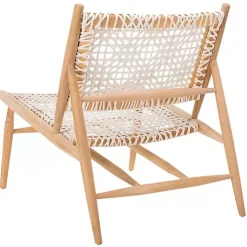 Kirklands Home Leather Woven Accent Chair White Best