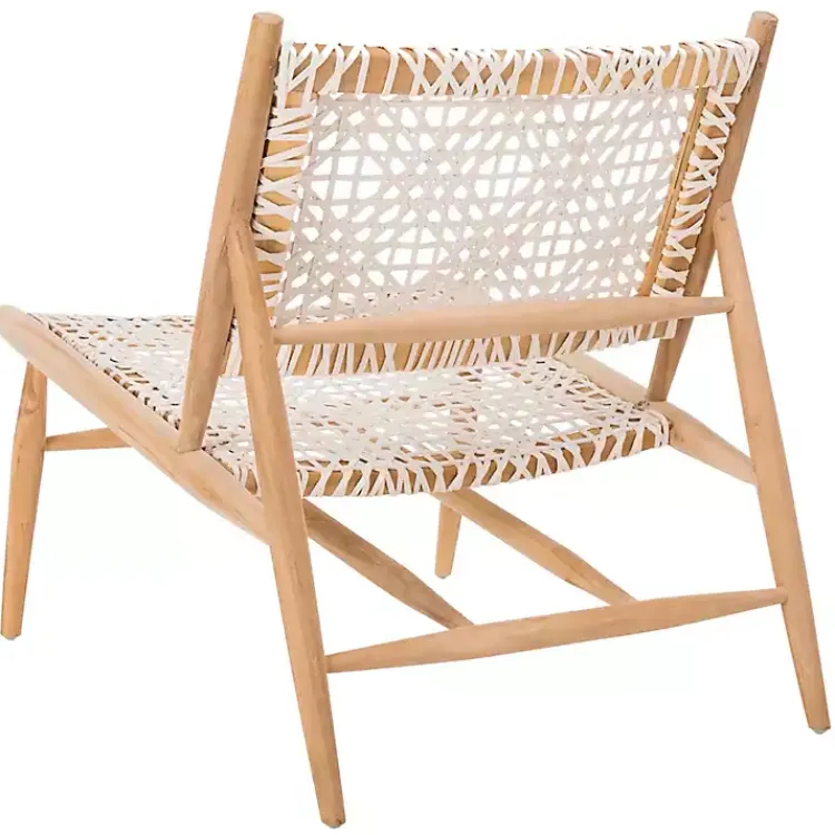Kirklands Home Leather Woven Accent Chair White Best