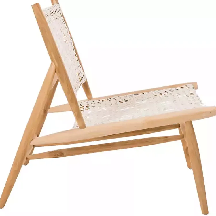 Kirklands Home Leather Woven Accent Chair White Best