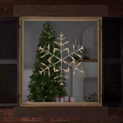 Christmas Decorations>Kirklands Home LED Snowflake Window Silhouette, 13 in. White