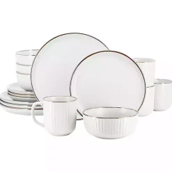 Kirklands Home Leo Stoneware 16-pc. Dinnerware Set White Sale