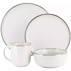 Kirklands Home Leo Stoneware 16-pc. Dinnerware Set White Sale