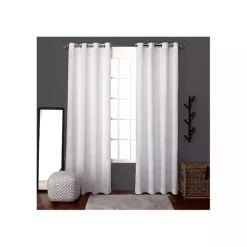 Kirklands Home Lila Curtain Panel Set, 84 in. White Discount