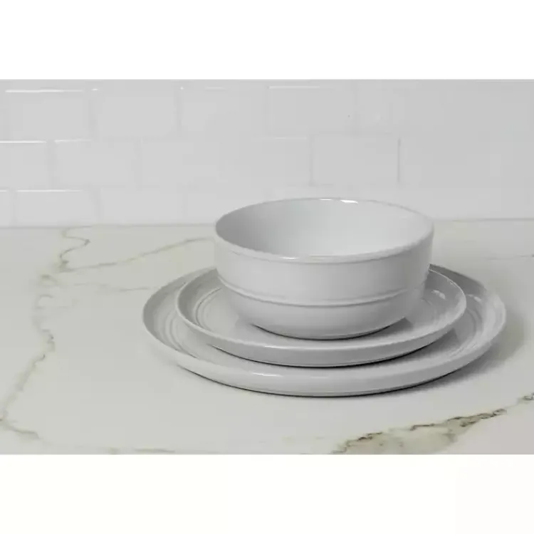 Kirklands Home Linear Cereal Bowls, Set of 6 White Clearance
