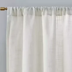 Kirklands Home Linen Blend Curtain Panel Set, 84 in. White Outlet