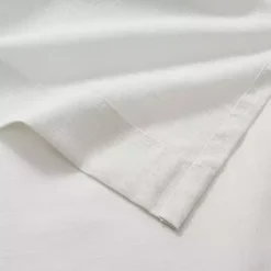 Kirklands Home Linen Blend Curtain Panel Set, 84 in. White Outlet