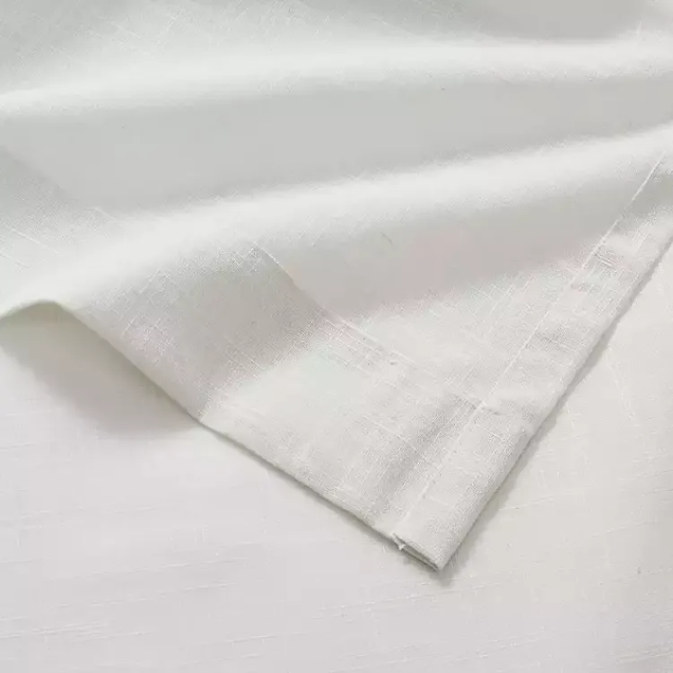 Kirklands Home Linen Blend Curtain Panel Set, 84 in. White Outlet