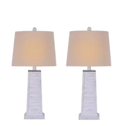 Kirklands Home Louvered Shutter Table Lamps, Set of 2 White Discount