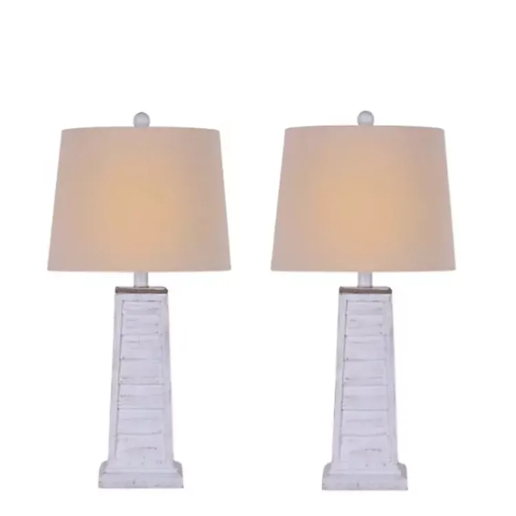 Kirklands Home Louvered Shutter Table Lamps, Set of 2 White Discount