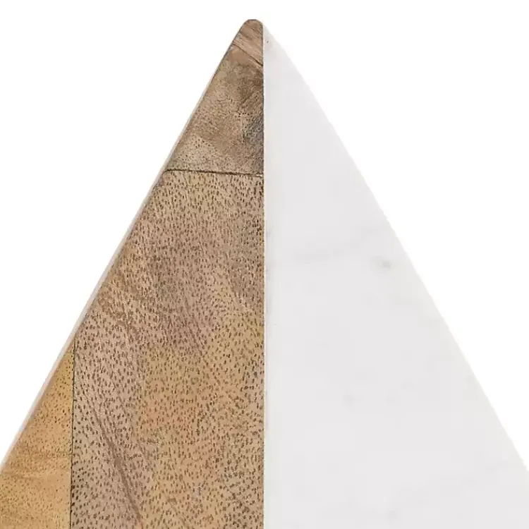 Decorative Accents>Kirklands Home White Marble & Mango Wood Bookends