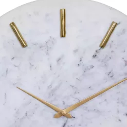 Kirklands Home White Marble and Gold Accent Wall Clock, 20 in. Online