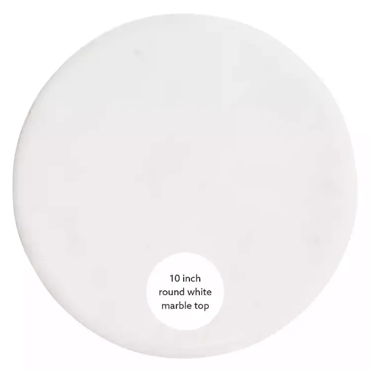 Kirklands Home Marble and Gold Base Cocktail Table White Clearance