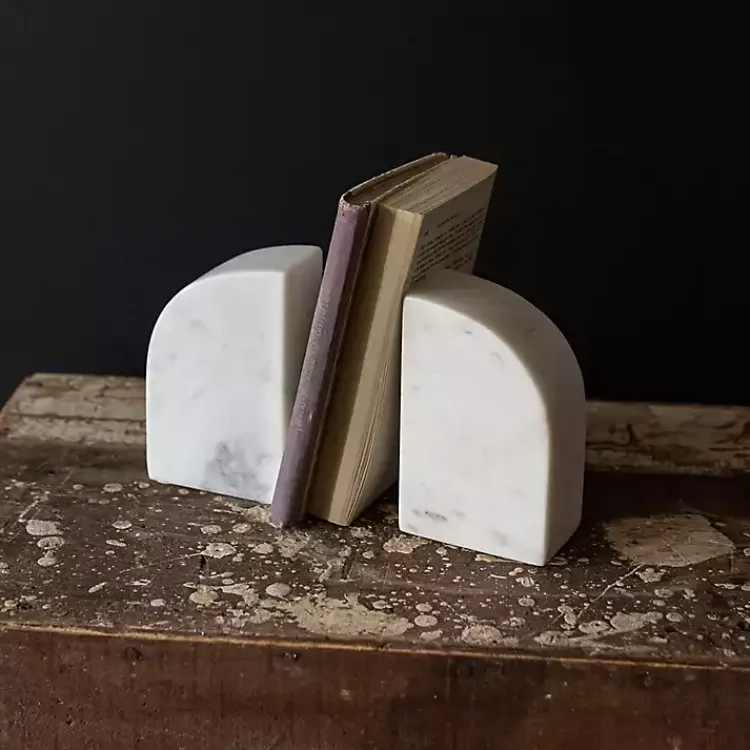 Decorative Accents>Kirklands Home Marble Arch Bookends, Set of 2 White