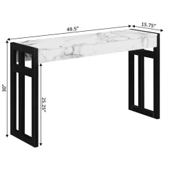 Kirklands Home Marble Monterey Console Table White