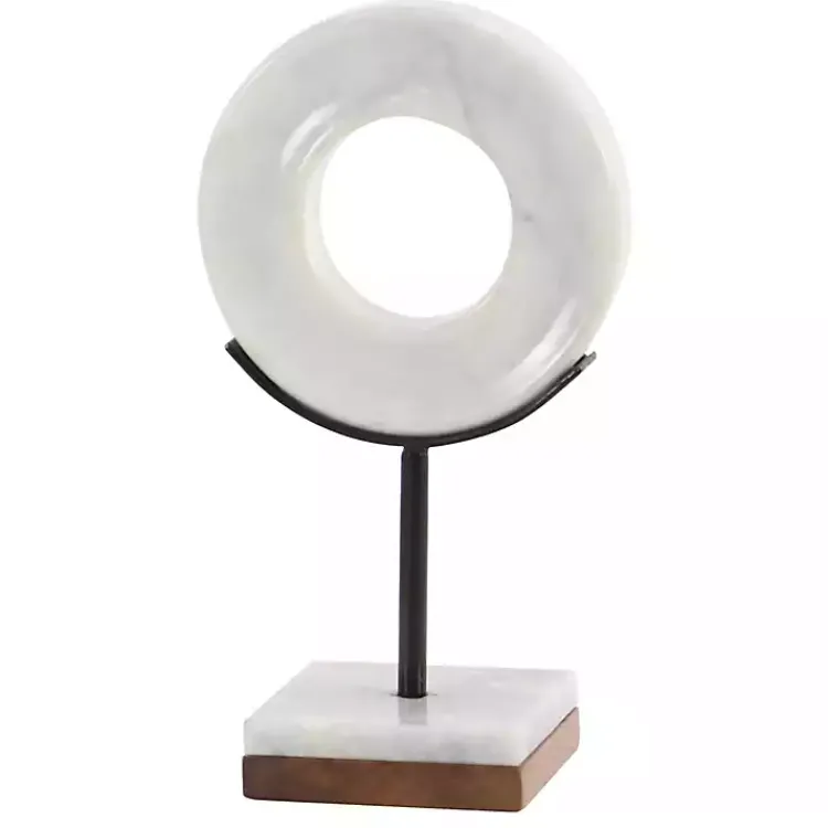 Statues & Figurines>Kirklands Home Marble Ring Sculpture, 11 in. White