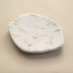 Kirklands Home Marble Vanity Tray, 6.5 in. White Hot