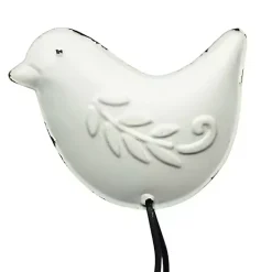 Statues & Figurines>Kirklands Home Metal Bird Statue on Wood Base, 6 in. White