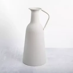 Vases>Kirklands Home Metal Jug Floor Vase, 17 in. White