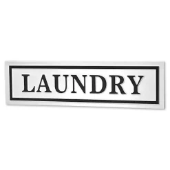 Kirklands Home Metal Laundry Wall Sign White