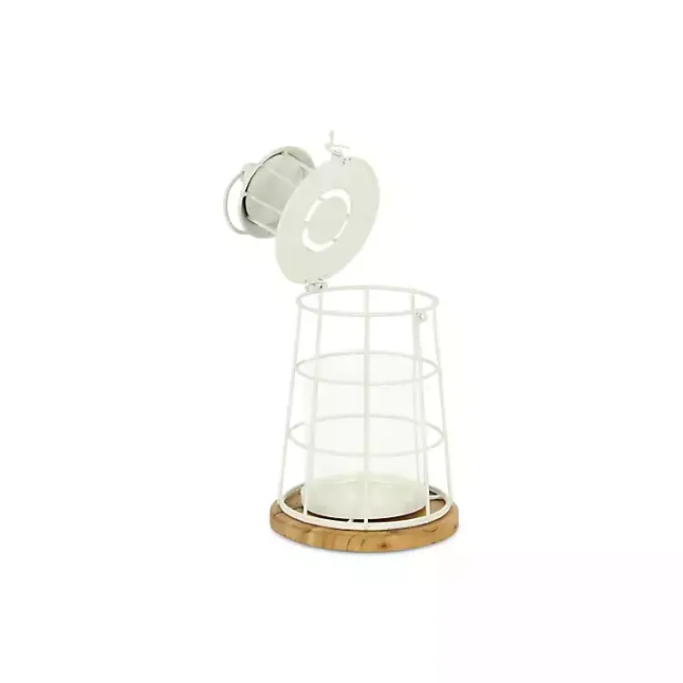 Lanterns>Kirklands Home Metal Lighthouse Lantern, 12 in. White