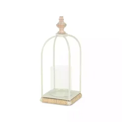 Lanterns>Kirklands Home Metal Rope Wrapped Lantern White