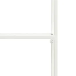 Kirklands Home Metal Scalloped 3-Tier Glass Wall Shelf White Clearance