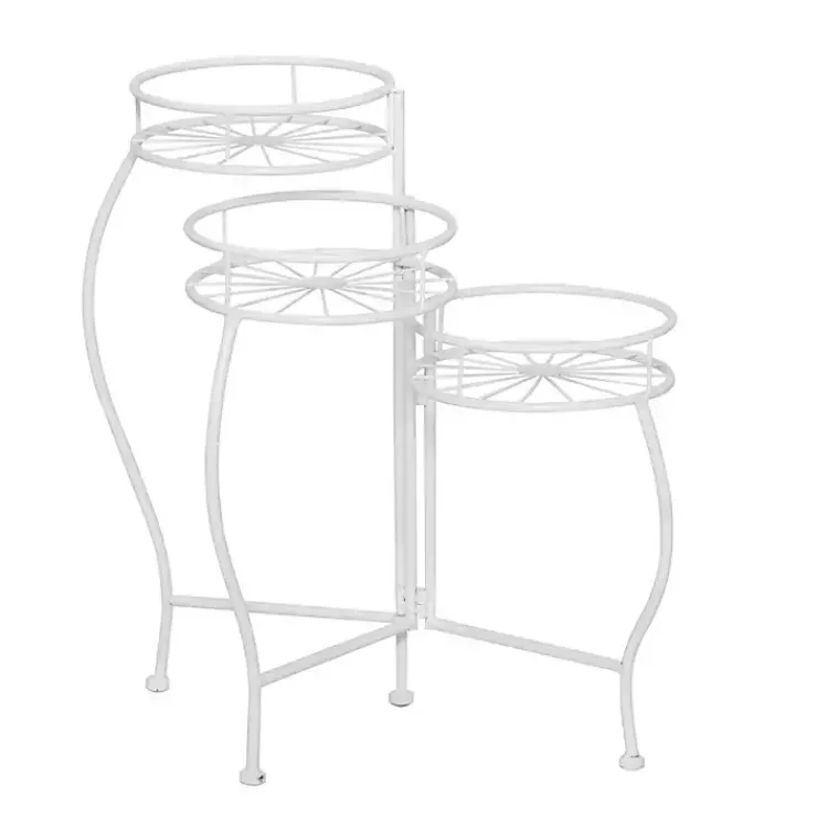 Kirklands Home Metal Starburst 3-Tier Plant Stand White Online