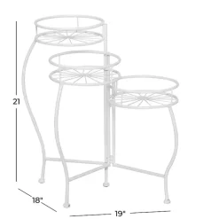 Kirklands Home Metal Starburst 3-Tier Plant Stand White Online