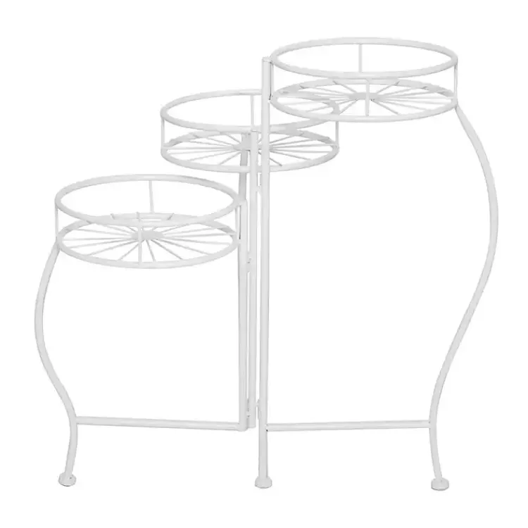 Kirklands Home Metal Starburst 3-Tier Plant Stand White Online