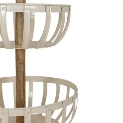 Kirklands Home Metal 2-Tier Kitchen Basket White Sale