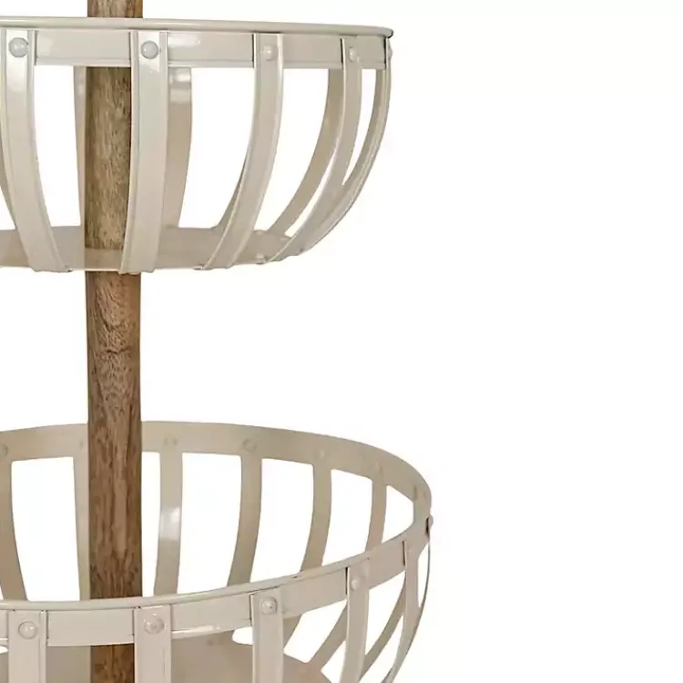 Kirklands Home Metal 2-Tier Kitchen Basket White Sale