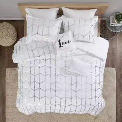 Kirklands Home White Metallic 4-pc. Twin/Twin XL Comforter Set Clearance