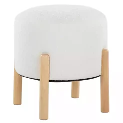 Kirklands Home Michelle Ottoman White Hot