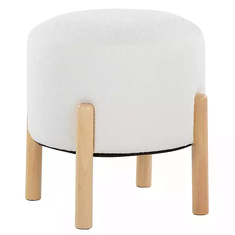 Kirklands Home Michelle Ottoman White Hot