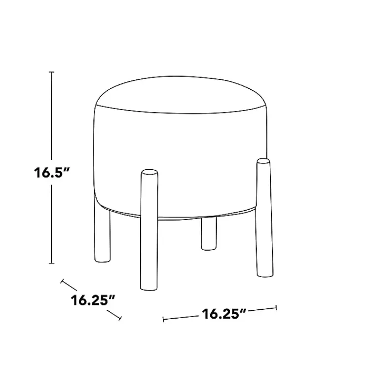 Kirklands Home Michelle Ottoman White Hot