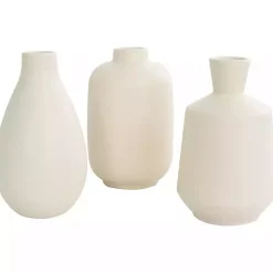 Vases>Kirklands Home Minimalist Ceramic Vases, Set of 3 White